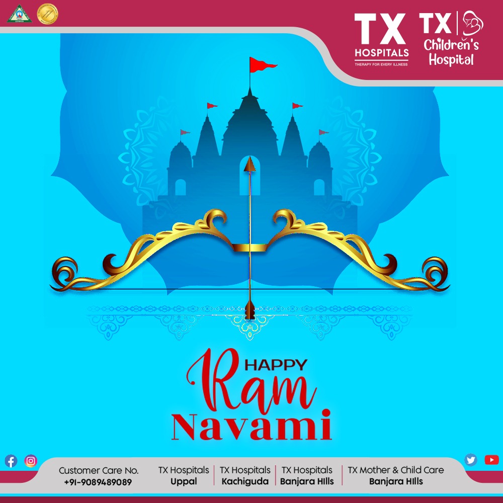 Happy Ram Navami! Wishing you joy and blessings on this sacred day. 🌼🙏 #RamNavami #TXH #TXHospitals