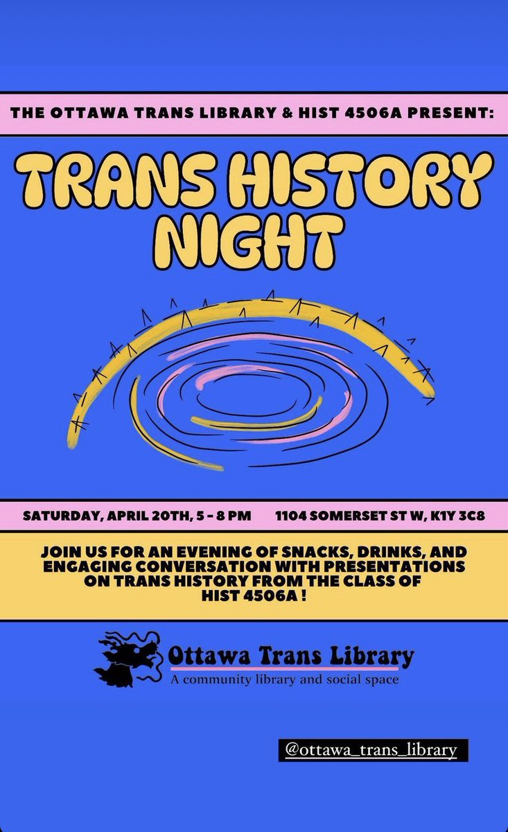 A good first day of 4th year seminar presentations. We organized it as a two day symposium out of which students will select 3 people to present Saturday at the Ottawa Trans Library.