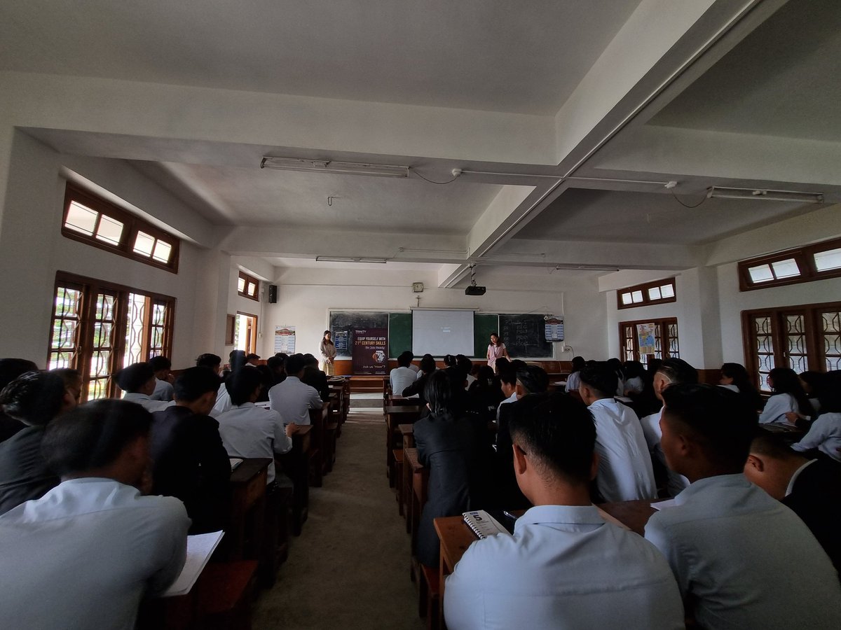 Khyo_tck's tweet photo. ILO reports that,65% of Indian youths in 2022 were unemployed for variety of causes. Becoming future-ready has never been more difficult for our generation of youth.  Doing my best to create opportunity for the youth to get equipped and skilled.
#StjosephcollegeJakhama 
#16thAprl https://t.co/tay5MLc6K2