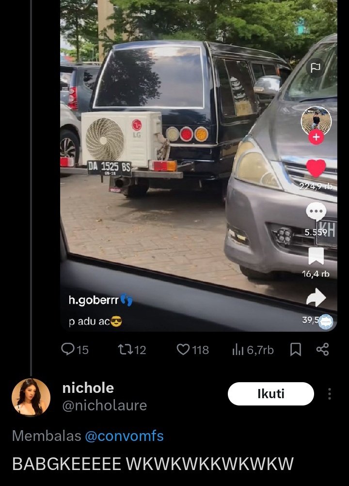 INI SIAPA YANG NGIDE MOBIL PAKEK AC GITUAN😭😭 . Kenapa ya kadang tuh Sampek di luar nurul😭 thread~