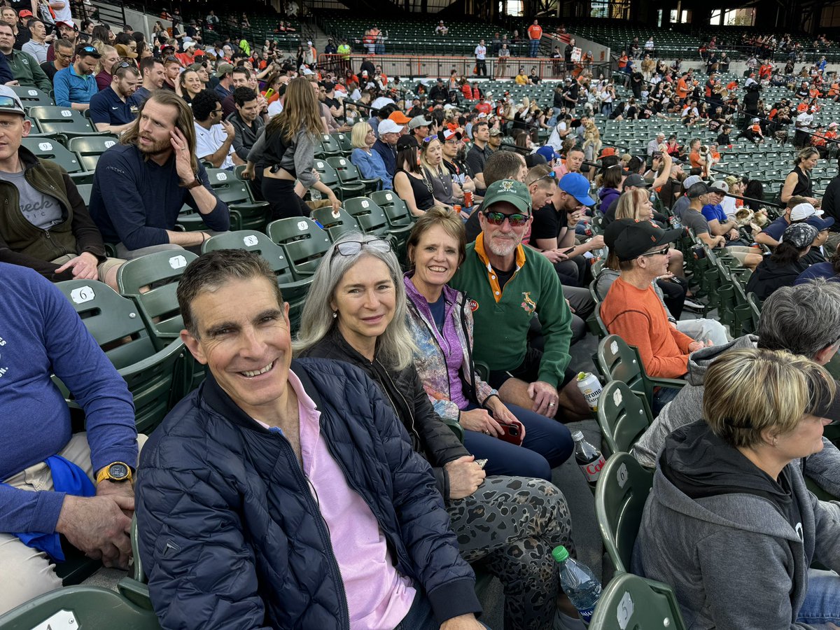 What a great night out with dear friends @ChristaJVR & @jonpatricios &Julie Patricios at @Orioles Camden Yards. @TheAMSSM night out was a rousing success #AMSSM2024 🇿🇦