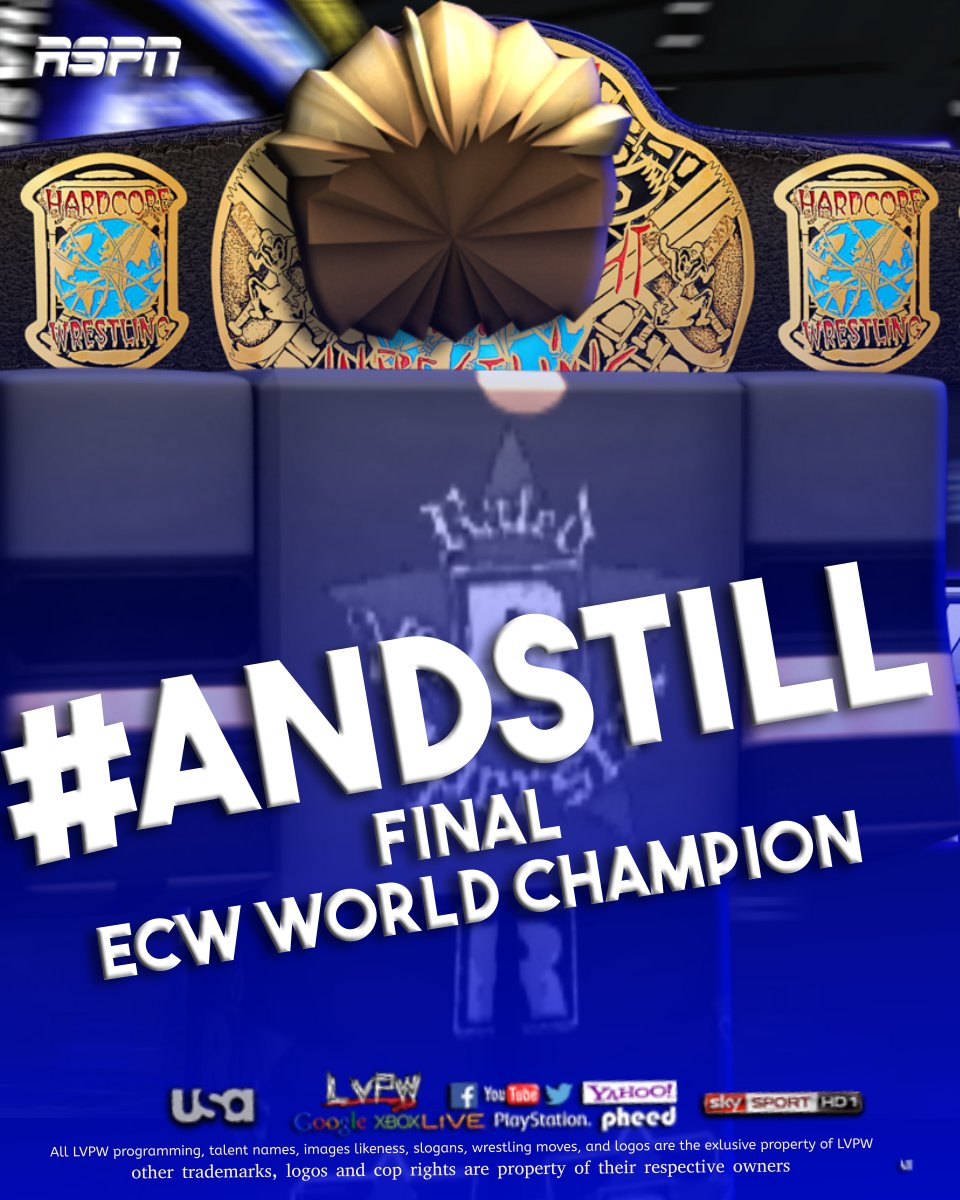 LVPWROBLOX's tweet photo. #ANDSTILL ECW World Champion! Your FINAL ECW Champion, put down #AMPunk in a FANTASTIC Defense what will be NEXT for the final champion? @gog_real #LVPWRebellionSUPERSHOW https://t.co/SaCtmIKRBP