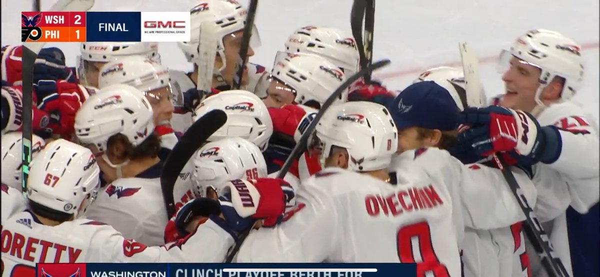 it’s official: the caps — and their -37 goal differential— are headed to the playoffs