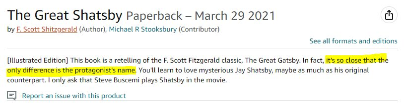 Dammit I said this three years ago (in January) when I heard about the copyright expiring and forgot about it. Someone did it in March of that same year but all they did was replace Gatsby with 'Shatsby.' The author name is genius, though, to be fair.