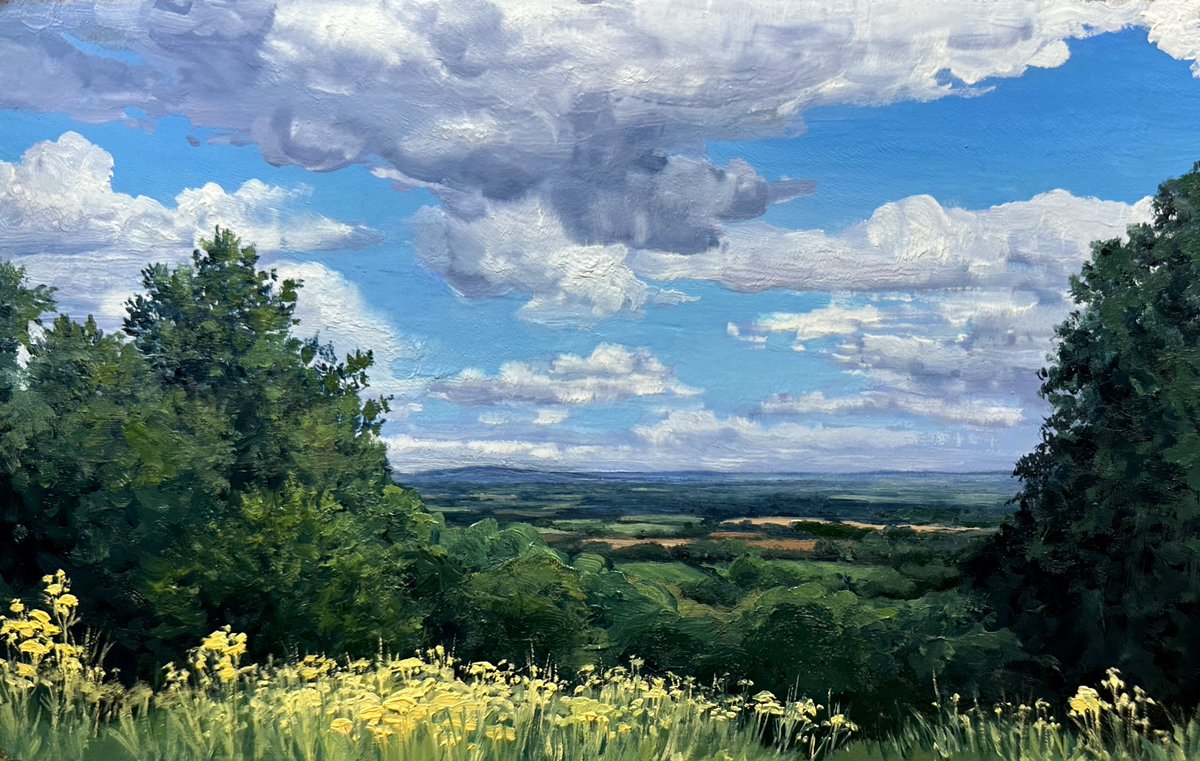 Freshly finished! 
The View from Malvern Hills
Uk
5x8” oil on board 
Available! 
I ship worldwide!