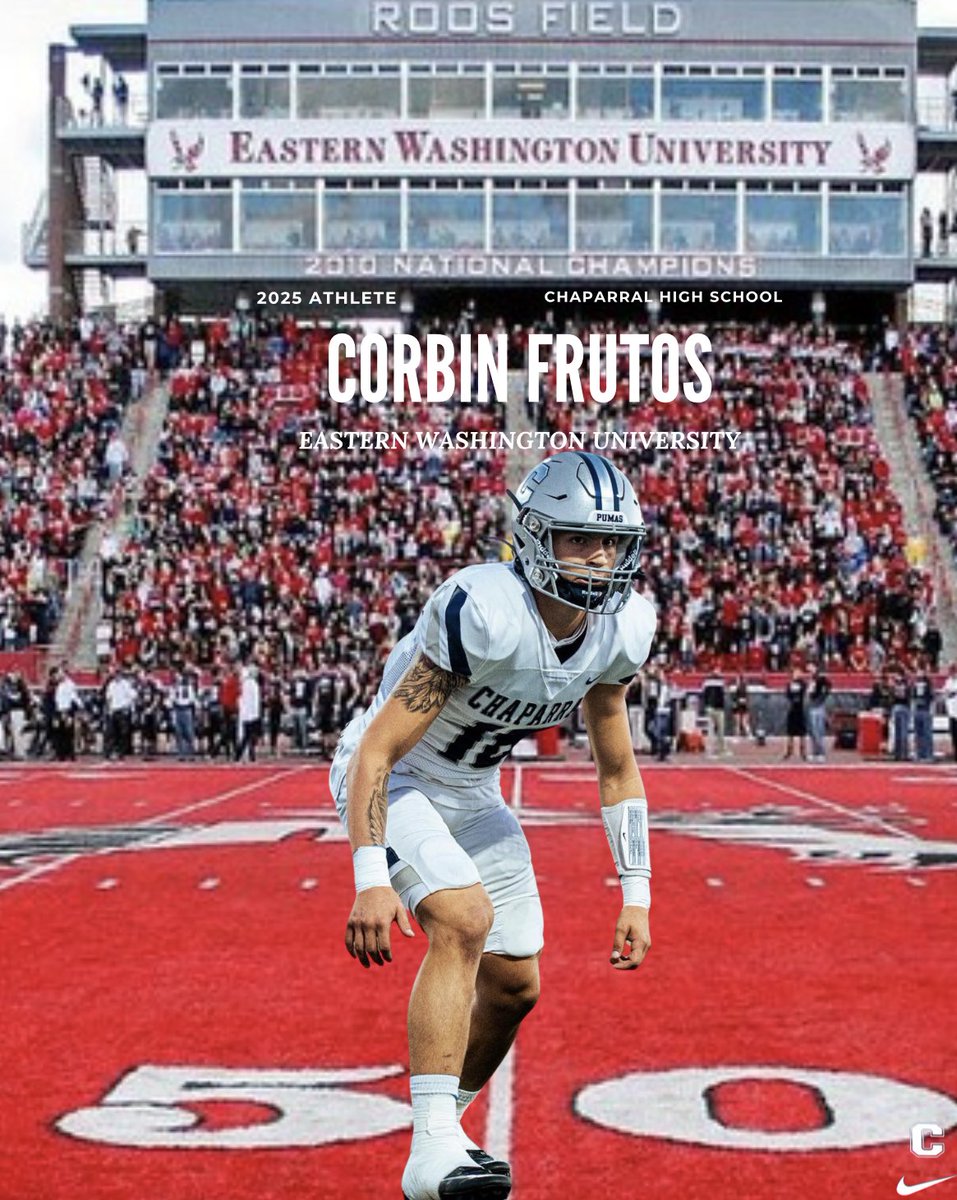 Congrats to Captain- Corbin Frutos on earning an offer from Eastern Washington University! #PumaPRIDE