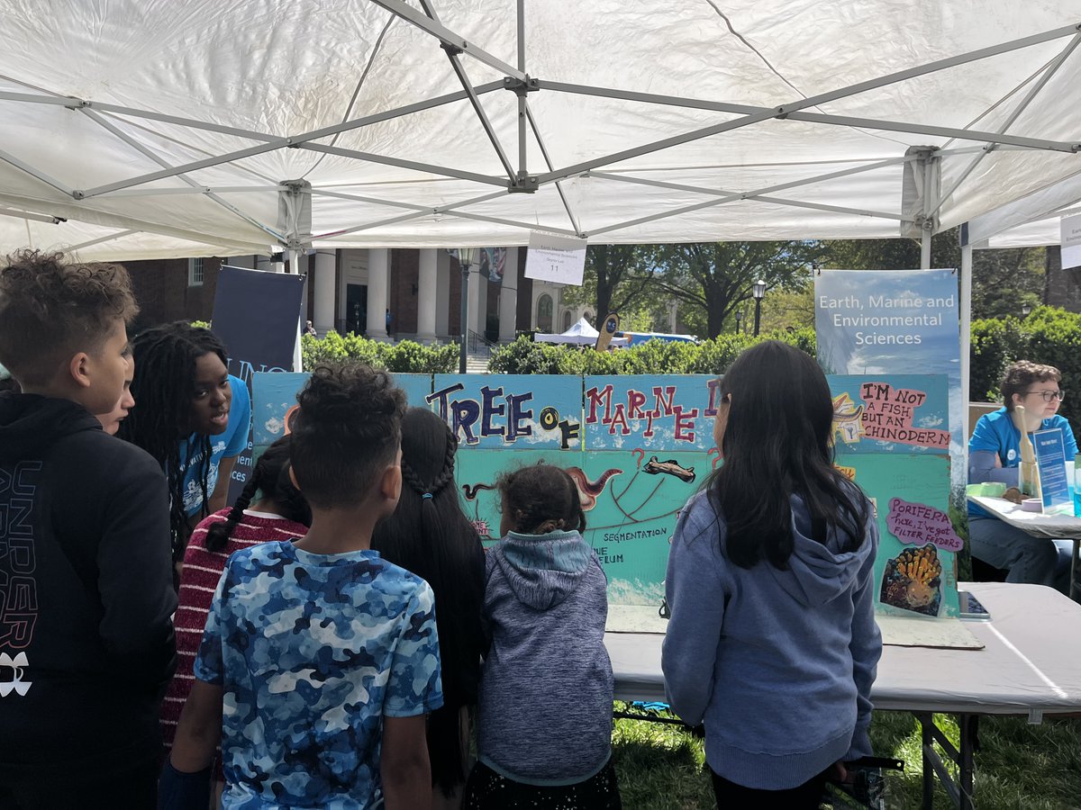 This month, our cool undergrad, Klodia Badal and I presented a fun and interactive activity at @ncscifest on Tree of Marine Life. #NCSciFest 2024