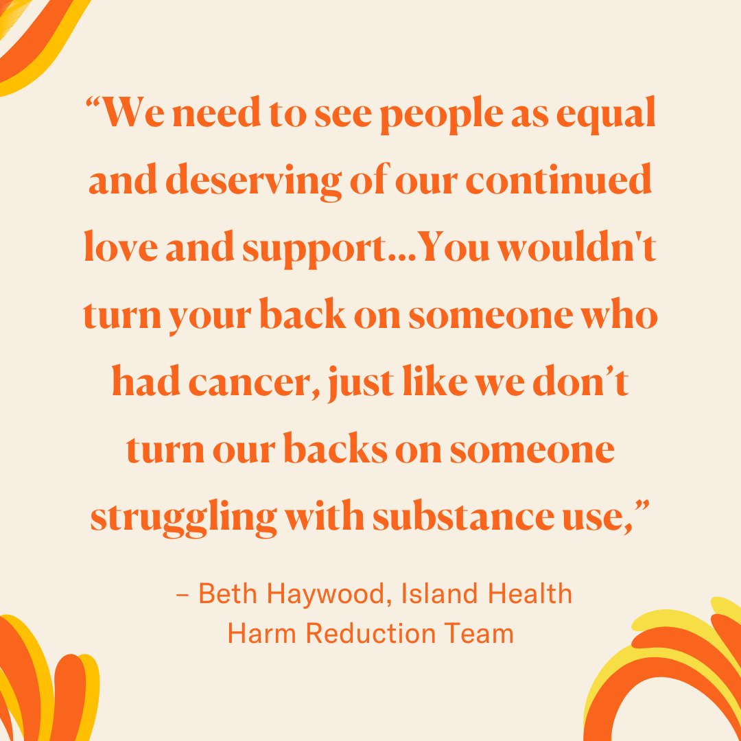 Island Health reflects on 8 years of the Toxic Drug Crisis in BC, quoting Harm Reduction Team member Beth Haywood emphasizing the importance of care for people who use drugs. Read the Island Health article at the link in our bio.

#islandhealth #toxicdrugcrisis #harmreduction