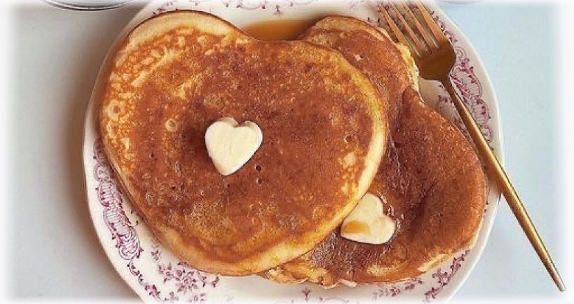 heart pancakes