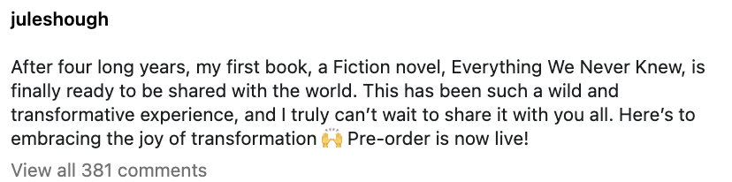 fyi it's a 'fiction novel'