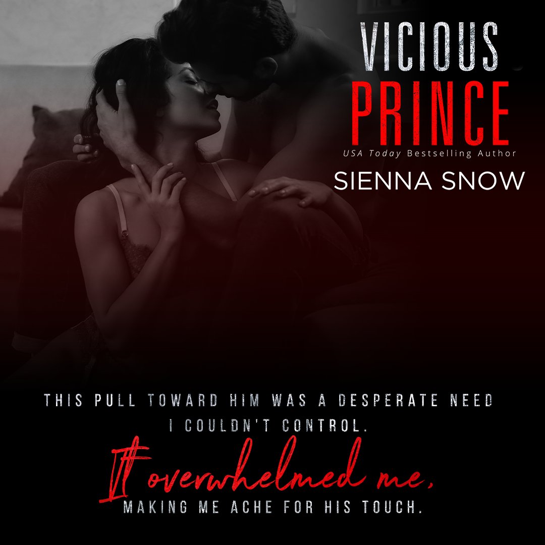 This pull toward him was a desperate need I couldn't control.

#oneclick: books2read.com/SS-ViciousPrin…
⁠
#siennasnowbooks #siennasnow #viciousprince #streetkings