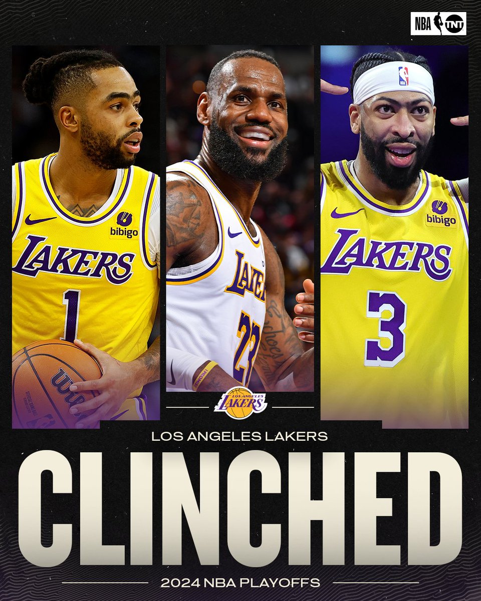 PLAYOFFS CLINCHED 🔒 The @Lakers take down the Pelicans to clinch the #7 seed in the West!