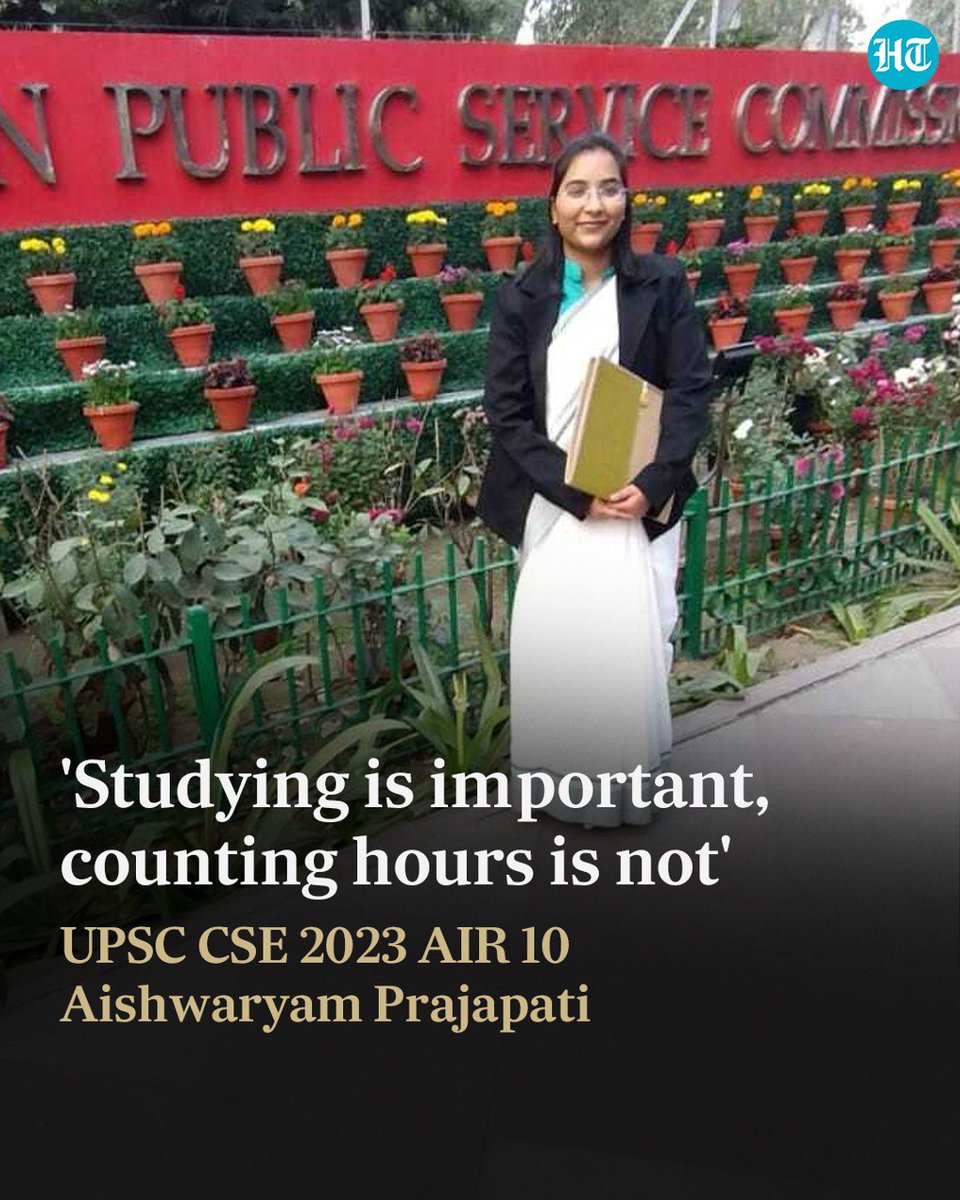 #UttarPradesh girl #AishwaryamPrajapati stood 10th in the #UPSC 2023 exam, the result of #UPSC CSE 2023 which was declared yesterday. This was her second attempt. hindustantimes.com/education/exam…
