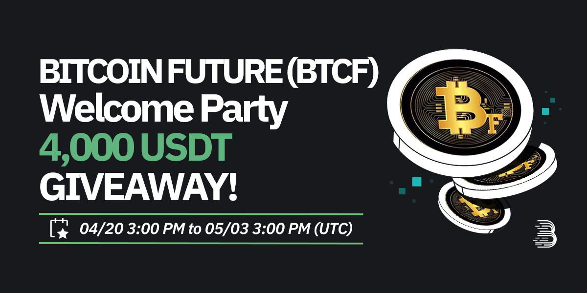 🎁To celebrate the listing of Bitcoin Futures (BTCF) <a href="/BITCOINF_/">BITCOIN FUTURE</a> , we are giving away 4,000 USDT in BTCF Welcome Party Event! 

👥Follow <a href="/BitMartExchange/">BitMart</a> &amp; <a href="/BITCOINF_/">BITCOIN FUTURE</a> RT &amp; tag 3 friends for a chance to share the rewards!

💥Register now: bitmart.com/en-US?r=VSCWah

🏆Start trading: