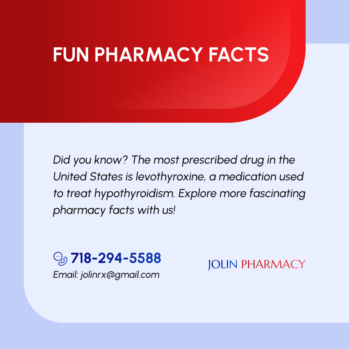 Discover fun pharmacy facts! Expand your knowledge and learn interesting tidbits about the world of pharmacy. 

#BronxNY #RetailPharmacy #PharmacyFun