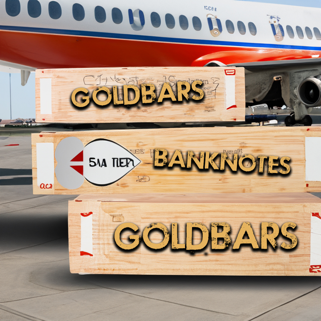 🚨🚨DUMB & DUMBER GETS GOLDEN TOUCH
Hilariously, the $20 million-worth of gold & currency cargo shipments stolen from Toronto's Pearson airport were emblazoned with the words BANKNOTES and GOLDBARS on the side.

NOTE: NEVER SHIP GOLD & DOLLARS IN MARKED CONTAINERS!😆