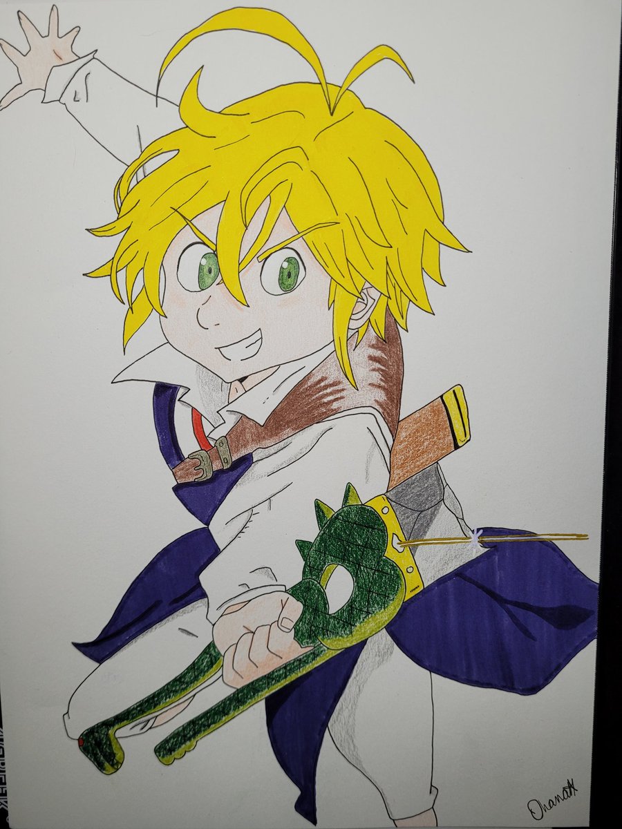 Orphanmoon21's tweet photo. My #Meliodas drawing from #SevenDeadlySins #art #drawing #anime #AnimeArt #fanart https://t.co/eXW6TyuinO