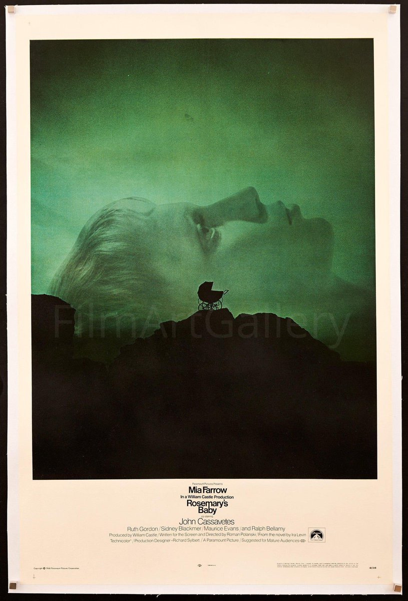 @vmenendezb #RosemarysBaby (1968) 
Design by #SteveFrankfurt