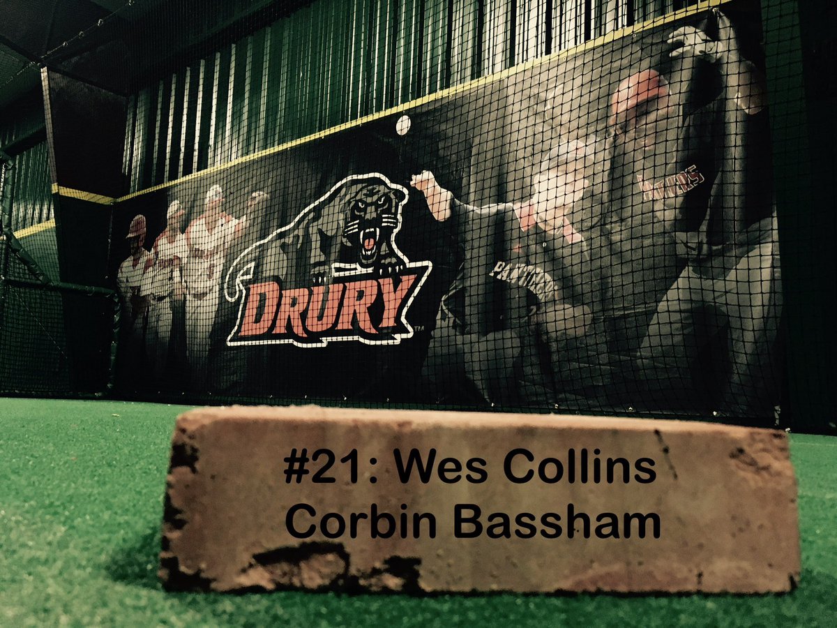 DruryBaseball's tweet photo. Big midweek win vs Mo Southern on the road. Dual winners on number 21 #BRICKxBRICK. Wes Collins with 2 bombs and a double. @BasshamCorbin with 4 shutout innings. https://t.co/SP2GfMnRu6