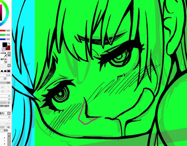 この線、好きマン(鼻の影なのかな?) 