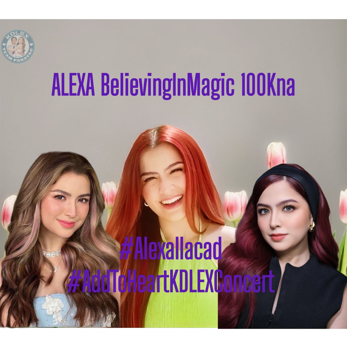 XPARTY STARTS!

OFFICIAL TAGLINE:

ALEXA BelievingInMagic 100Kna

#AlexaIlacad 
#AddToHeartKDLEXConcert

TP Reminders: 
- No numbers 
- Minimum of three words per tweet
- No emojis
- No all caps

Kindly drop the tag if you see this tweet. Thank you! 

REPLY | RETWEET | QRT