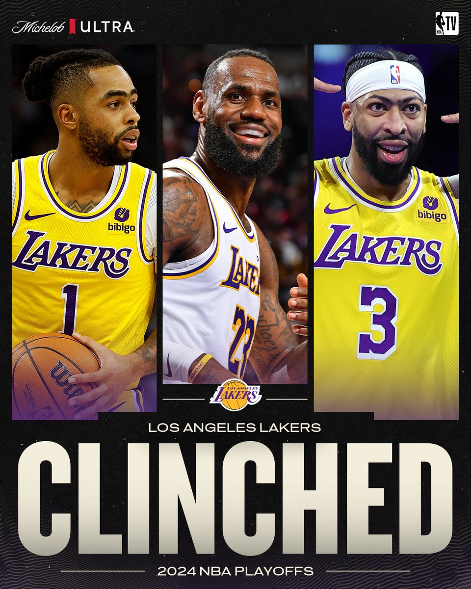 PLAYOFFS CLINCHED 🔒 The @Lakers take down the Pelicans to clinch the #7 seed in the West!