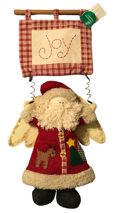 Santa Angel Quilted Folk Art Vintage With JOY Banner Primitive Country Wall Art Holiday Christmas Decor Gift Idea Collectible jamscraftcloset.com/products/santa… #HolidayDecor #Discontinued #Vintage #JAMsCraftCloset #Santa #Christmas #Country #Farmhouse #GiftIdea #Collectible