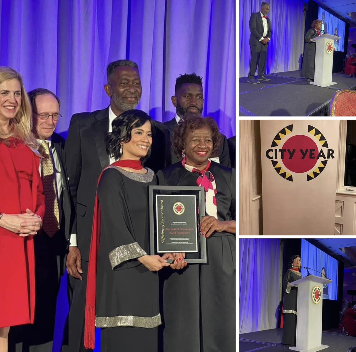 More highlights from a Celebration of Service @CityYearNH’s Starry Starry Night! We were so proud to present the Lifetime Achievement Award to The Hon Jackie Weatherspoon & Russell Weatherspoon for their years of dedicated service to our state and community. @NHDems @rcdcnh