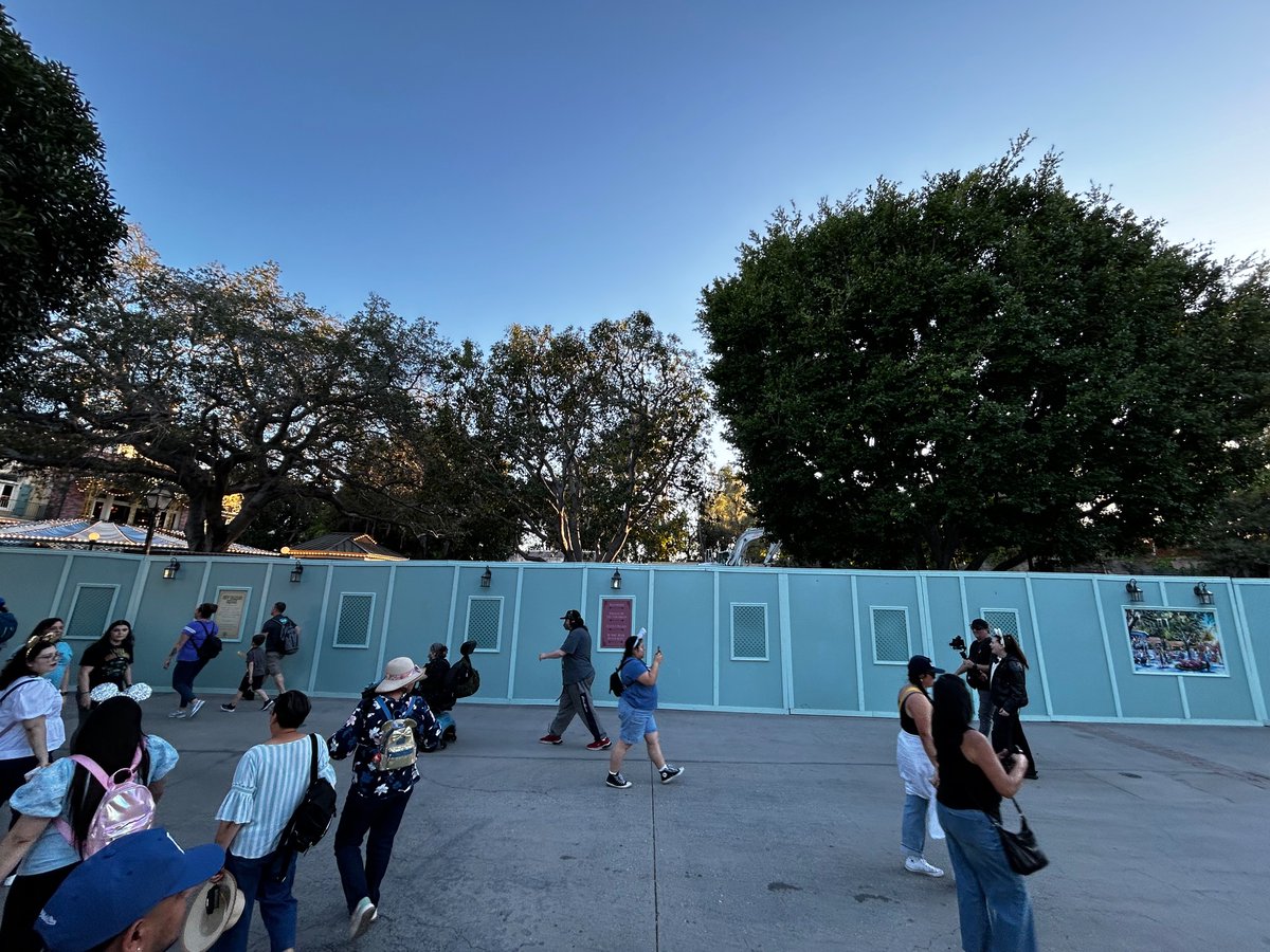 The tree in the center of this pic appears to have sustained damage during the construction near Haunted Mansion. It used to look like the tree on the right.