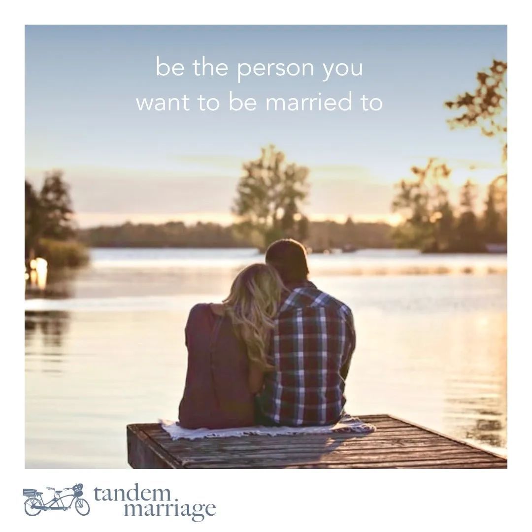 People often ask us questions like, “How can I get my spouse to _____?” The best and most honest answer is, “you can’t.” But you CAN be the person you want to be married to. This is a game changer for most couples!

#TeamUs #MarriageGoals 
#MarriageGodsWay #HappyLife
