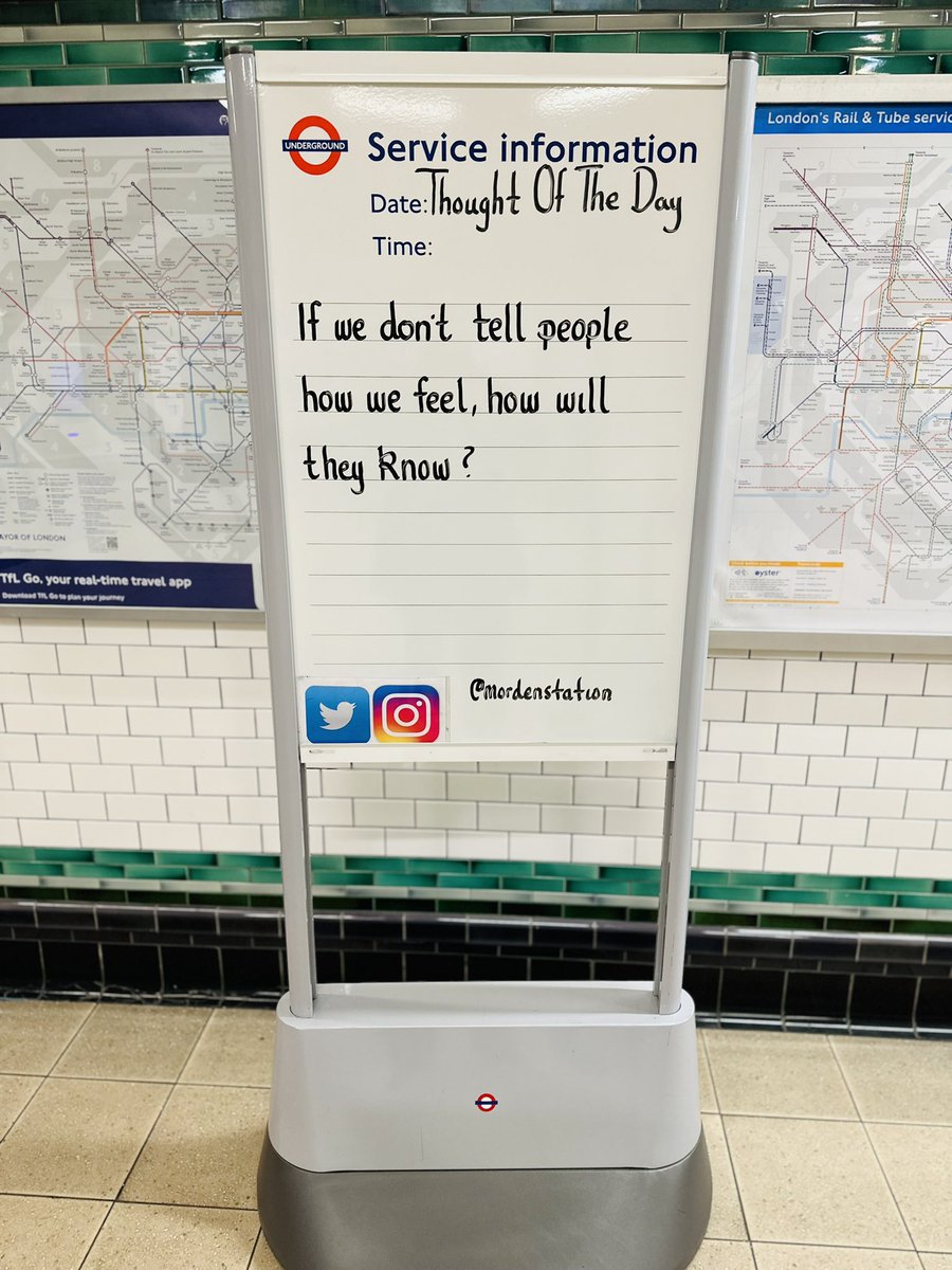 Wednesday 17 April 2024 Thought Of The Day From Morden Underground Station