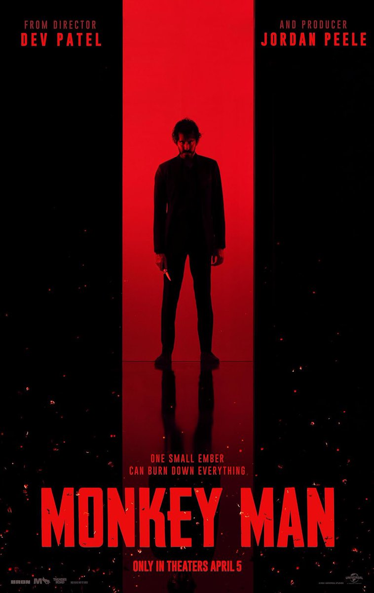 ciamlurran's tweet photo. 34. MONKEY MAN (2024)

Ironically for an action movie, I actually thought the action was the least interesting thing about this. That’s not saying it’s bad, but it also didn’t feel like anything I hadn’t seen before. The social and political commentary felt a lot more engaging https://t.co/Pwu3ESkk9b