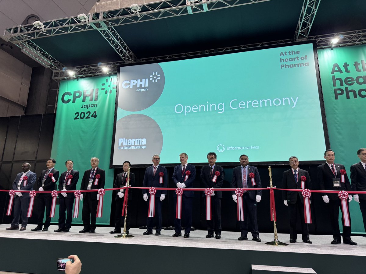 Pharmexcil's tweet photo. Director General-Uday Bhaskar has pleasure of joining  Opening Ceremony #CPhI-JAPAN along with Ambassador of India -H.E. Sibi George, &amp; officials from MHLW-🇯🇵, #FPMA #JPMA #JPTA. https://t.co/3ITzMlY8jc