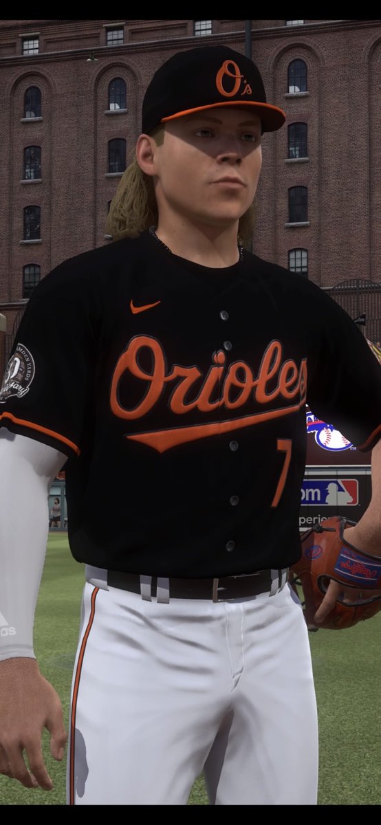 BrianMe02837340's tweet photo. Custom created #foryou my @MLBTheShow version of #MLB’s Top Prospect #JacksonHolliday! Modified batting stance to closely replicate his actual batting stance, updated equipment, and applied the latest #MLBTheShow attributes!🇺🇸⚾️
#LetsGoO’s #Birdland #Orioles #DongCity #MLBGaming https://t.co/pfM5AkhJTU
