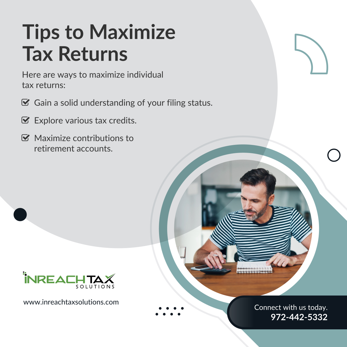 Filing your annual tax return can be a challenging process, especially if you end up with a smaller refund than anticipated. Learning to maximize your return can help you avoid filing surprises and fines.
 
#WylieTX #IndividualTaxReturn #TaxServices