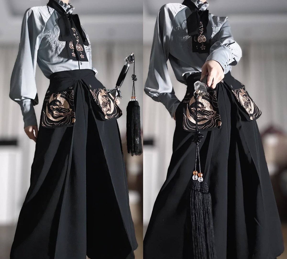 【-The Mysterious Demons-】 #WaLolita Cape, Blouse and Wide-Leg Trousers ◆ Shopping Link >>> lolitawardrobe.com/search/?Keywor…