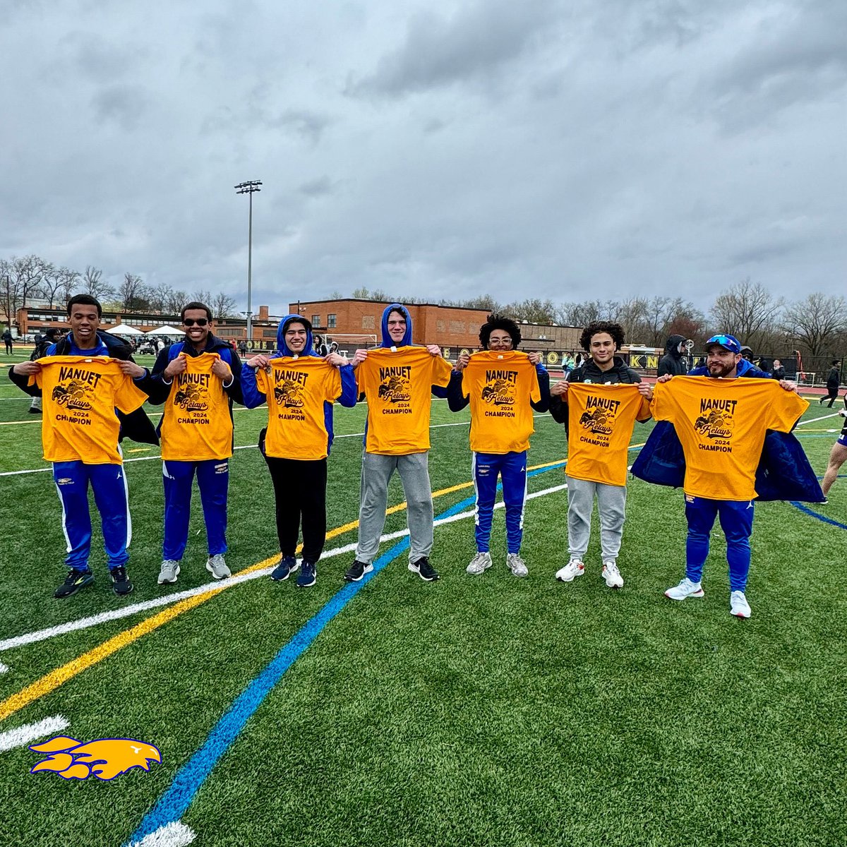 Nicolas Baldwin, Mario Sanabria, Ethan Linzey, and Ethan Thomas won the 4x200 relay and Nicolas Baldwin, Mario Sanabria, Kyle Bosch , and Daniel Meenan won the sprint medley relay at the Nanuet Relays! 🔥🐥👟 @kmhsxctf #Firebirds #bleedblueandgold #rollbirds