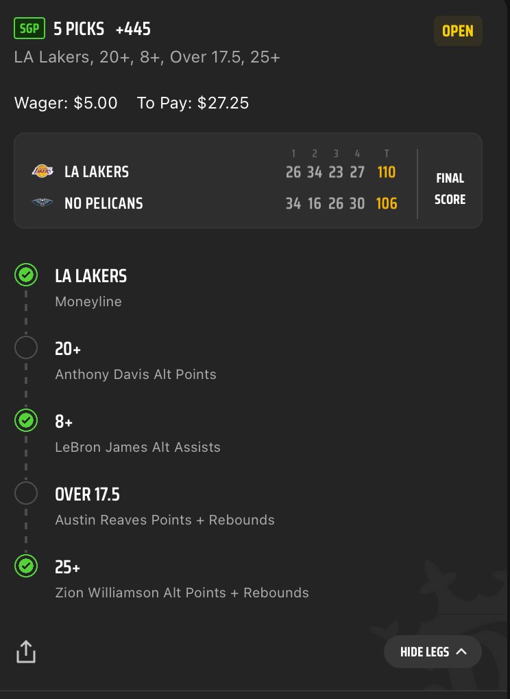 ChefMarkThomas's tweet photo. @CodyBrownBets Not a huge stake in the game, but a win is a win. https://t.co/ENgaP5n1w5