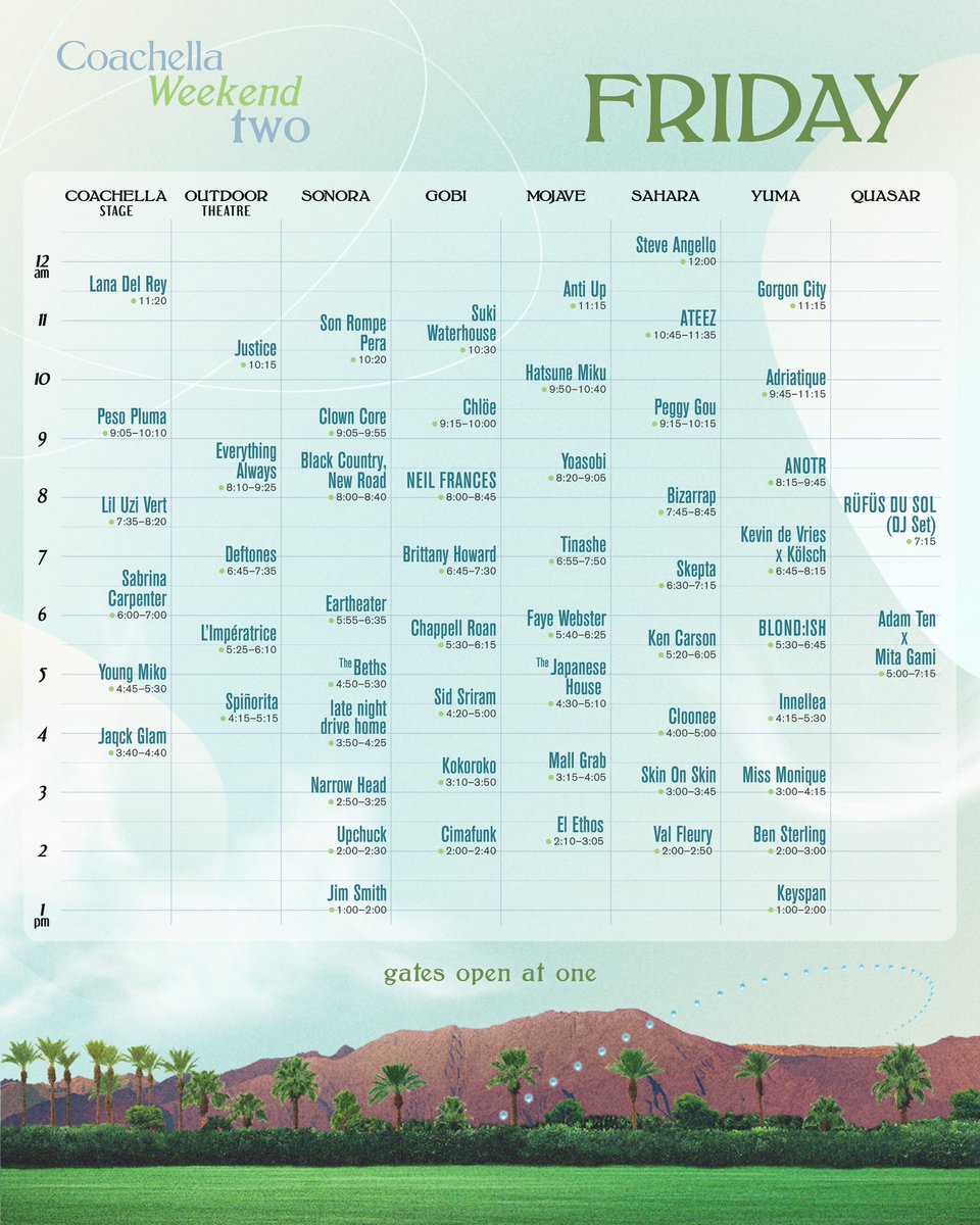 Coachella schedule