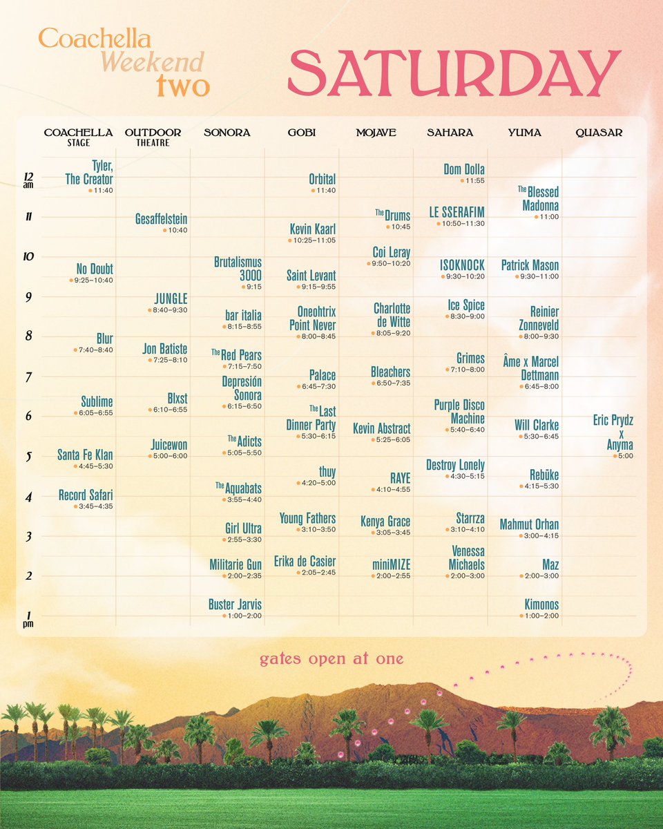 Coachella schedule