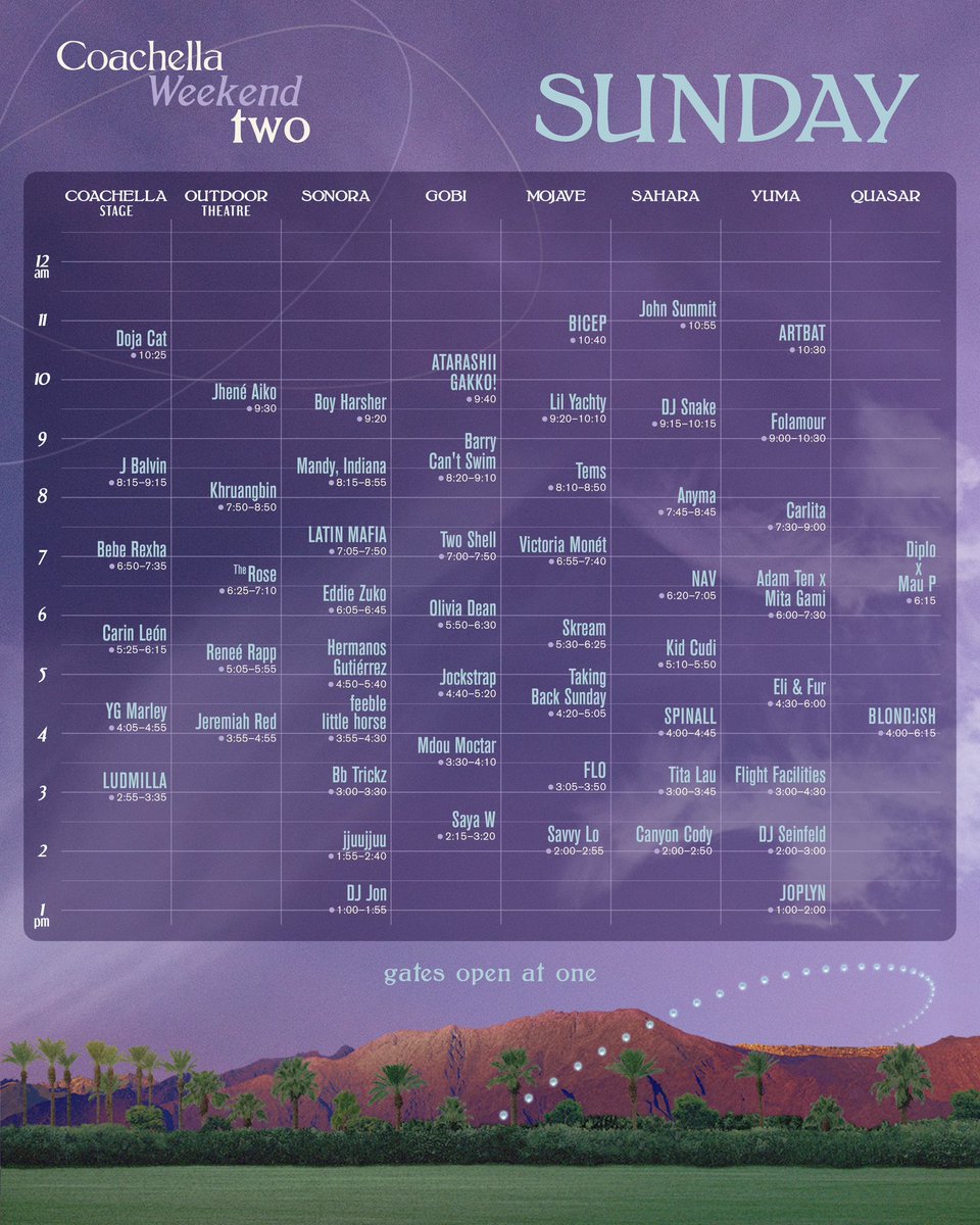 Coachella schedule