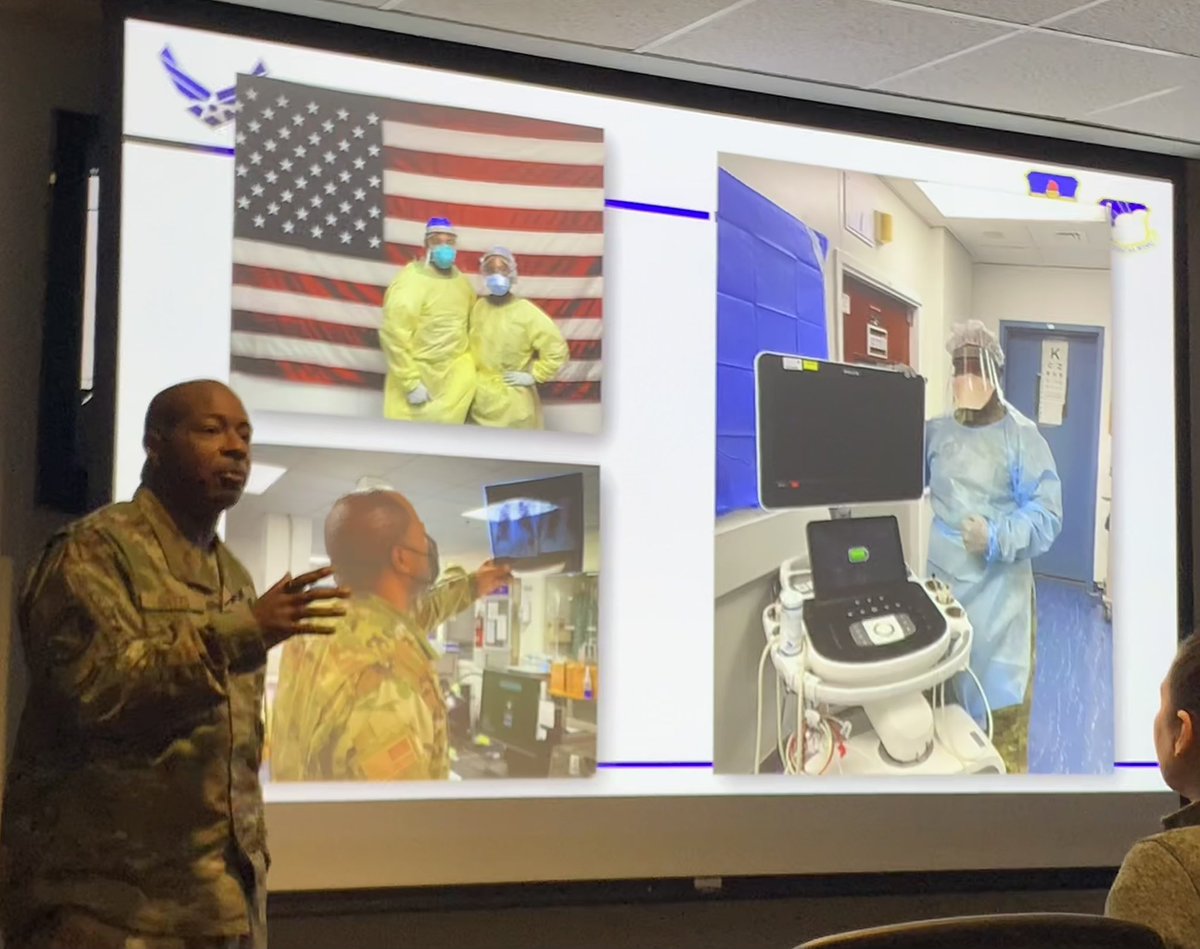 Day 2 of having @drtravisbatts speak to our fellowship about operational cardiology in military medicine! #tacticalathletes #militarymedicine #AirForce #armymedicine #Cardiology @ACCinTouch #Fellowship #echo