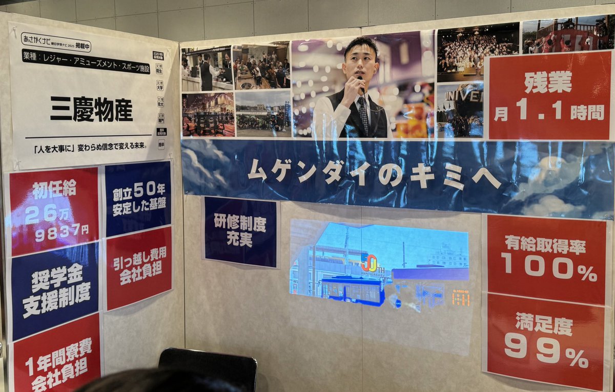 psj22193's tweet photo. 福岡就職博！！！
ブースでパーパス動画を流しながら、お待ちしてます☺️✨

(先ほどは準備中の投稿でした😂)
#就職博
#2025卒
#25卒就活 https://t.co/FC58v1HeUU