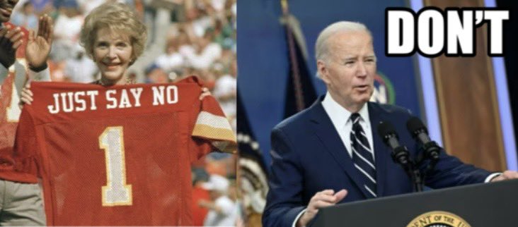Nancy Reagan will always be remembered for just say no. Joe Biden will be remembered for this