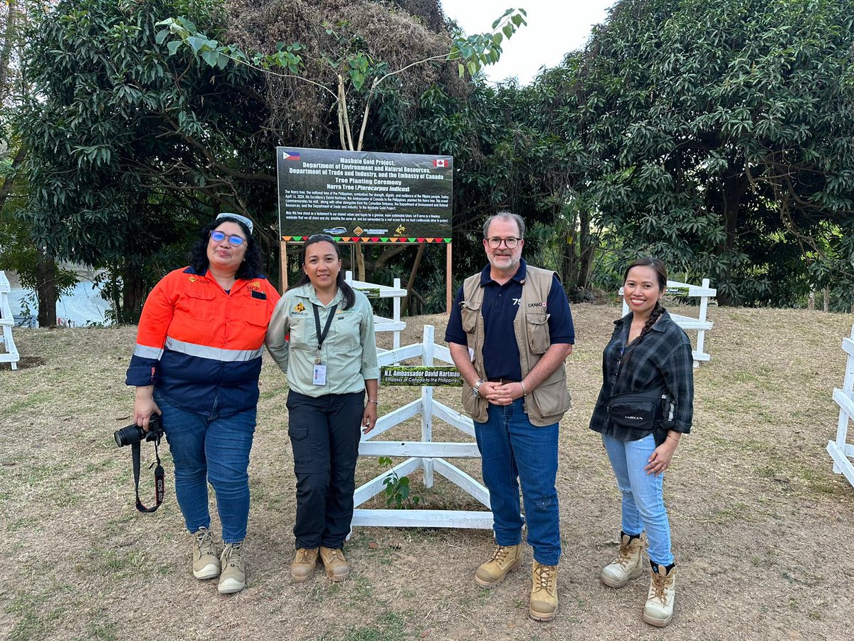 AmbDBHartman's tweet photo. 1/2 Sincere thanks to the #Masbate Gold Project’s Filminera &amp; @B2Gold for the excellent visit. A pleasure to see the positive impact of the MGP to the region’s economic development, including good paying jobs for locals, &amp; a strong commitment to corporate social responsibility! https://t.co/De7KaRnDCe