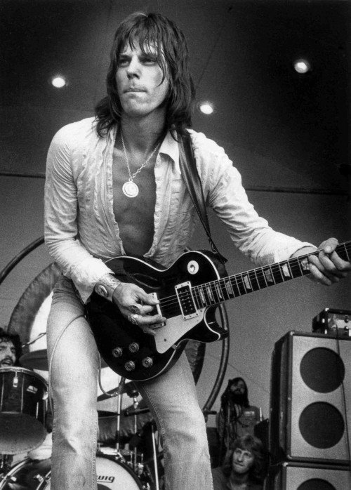 Jeff Beck, 1973. Photo by Barrie Wentzell.