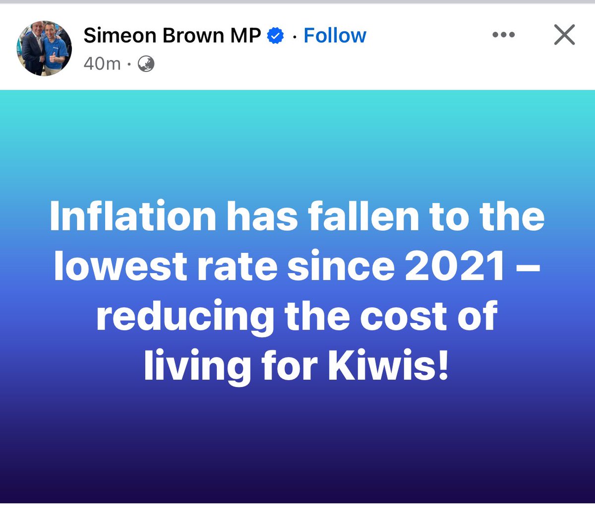 appearantly unclear to some: a lower rate of inflation is not a lower cost of living. Prices are still rising, just the pace of price rises has decreased And, this deceleration of inflation has been going on since 2022. When the intl inflation spike peaked.