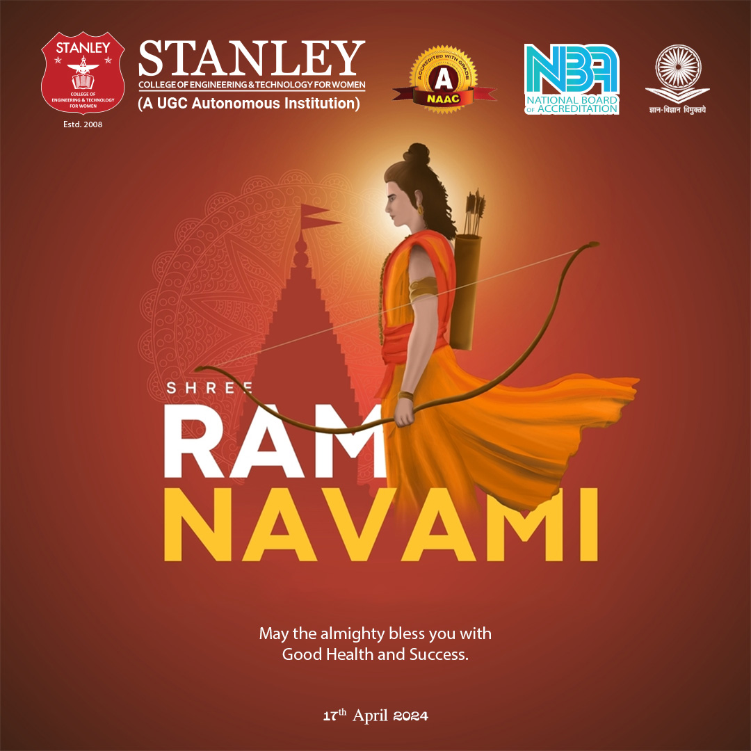 #HappyRamaNavami🚩 to all! Let's celebrate the birth of #LordRama and reflect on his teachings of righteousness & compassion.#DivineBlessings

#StanleyEngineeringCollege #ShreeRamNavami #HappySriRamaNavami2024 #SriRamaNavami #Ram #JaiShreeRam #IndianFestivals #RamNavami #Festival