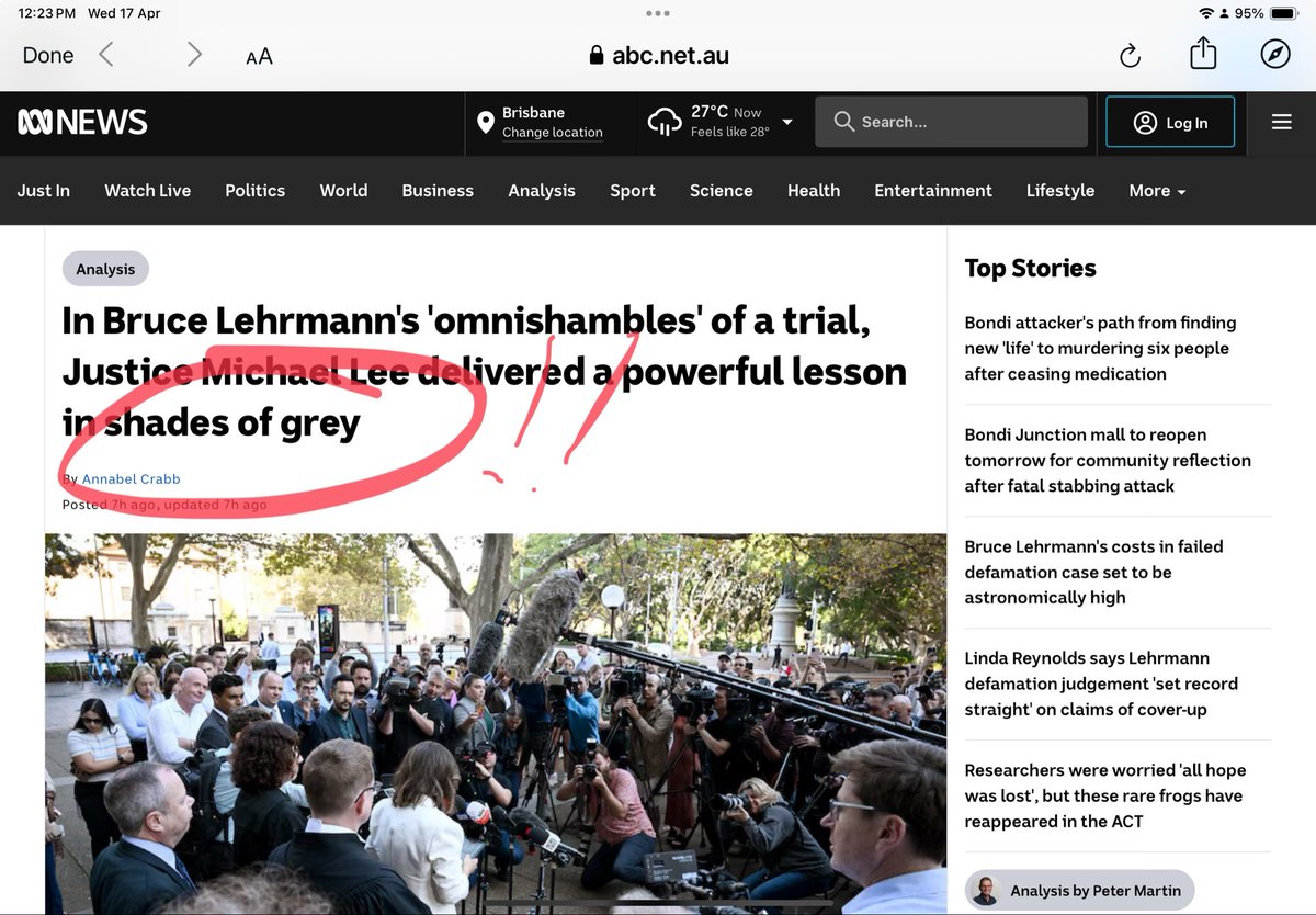 I don’t know about you, @annabelcrabb,but I really resent the headline writer turning 'simplicity and complexity' or 'nuance' into 'shades of grey' in the context of rape — can we please not? 

@abcnews #Lehrmann #RapeCulture #ViolenceAgainstWomen