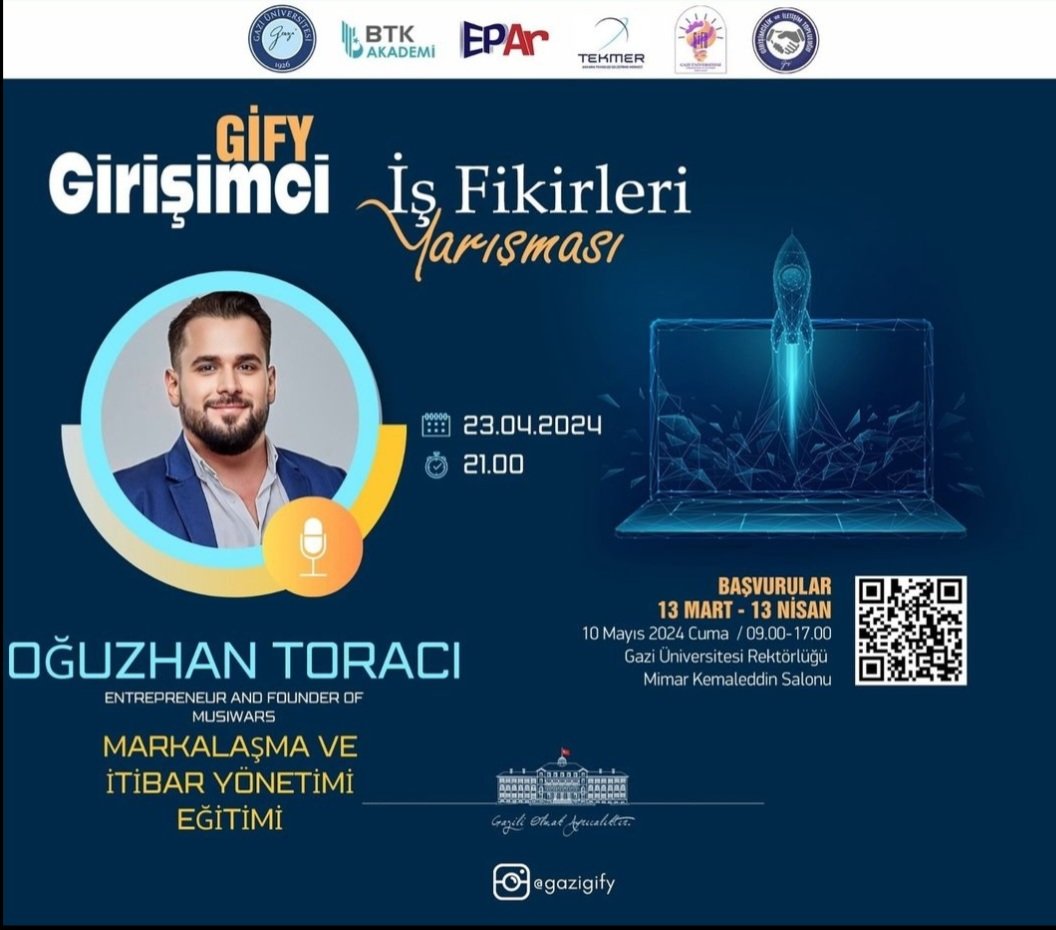 GAZİ ÜNİVERSİTESİ GİRİŞİMCİ İŞ FİKİRLERİ YARIŞMASI'NIN MENTORLUK PROGRAMI KAPSAMINDA 'STARTUP HUKUKU EĞİTİMİ' TAMAMLANDI. SIRAYI DEVRALIP,  23 NİSAN'A HAZIRLANIYORUM. SONRA JÜRİ OLARAK ANKARA'DAYIZ! ツ
<a href="/gcakdag/">Can</a>  &amp; <a href="/Gazi_Universite/">Gazi Üniversitesi</a>